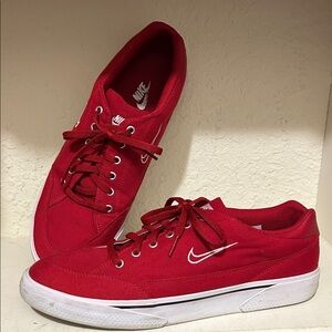 Nike Men's Bold Red Canvas Sneakers